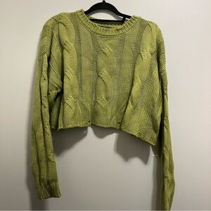 Forever 21 Lime Knit Sweater Crop